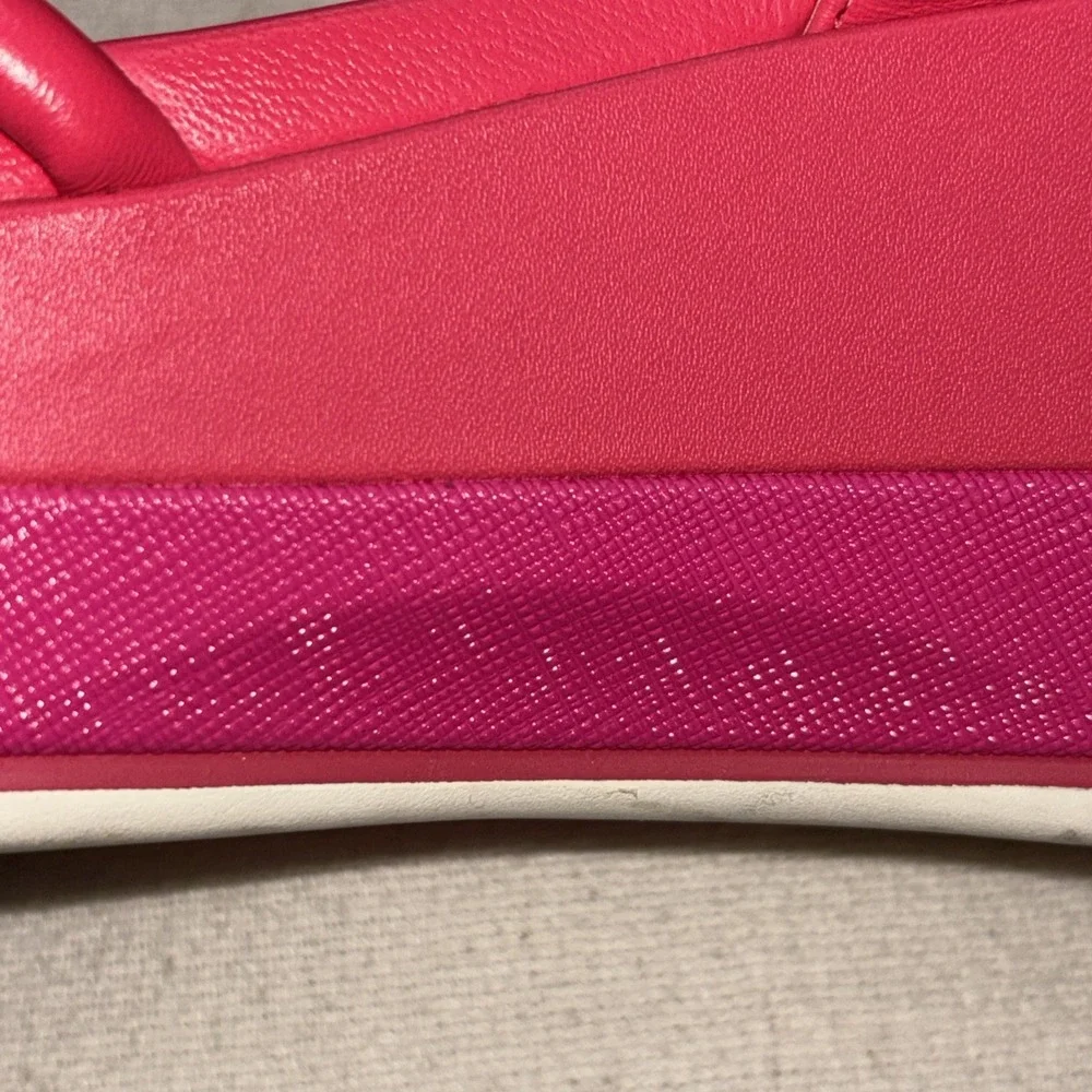 Cole Haan Women's Pink Addison Platform Wedge Leather Strappy Sandal Size 10B - Picture 5 of 10